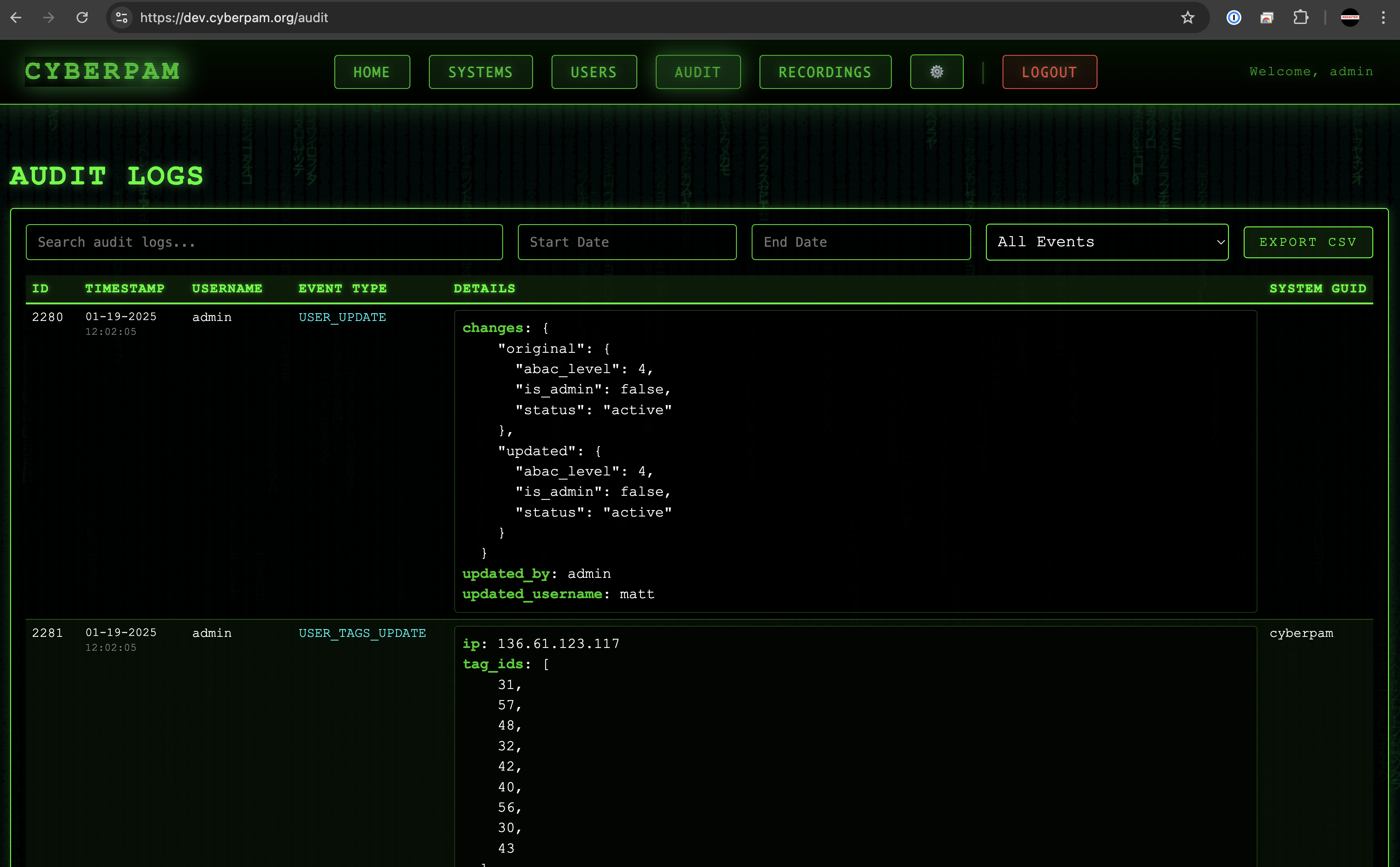 Audit Logs